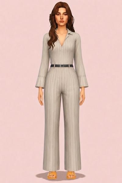 Connie Jumpsuit custom content (CC) for Sims 4 by oakiyo
