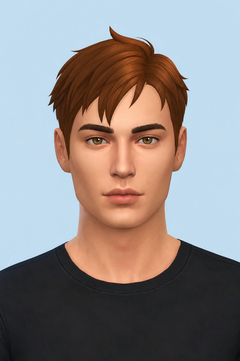 Robert Hair custom content (CC) for Sims 4 by johnnysims