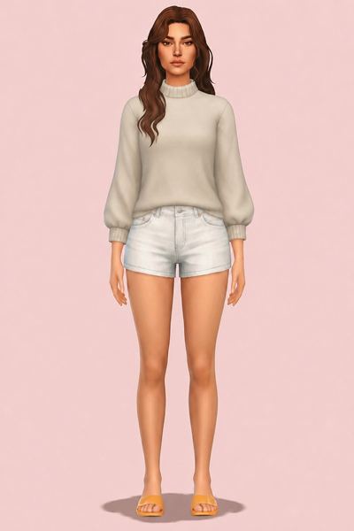 Sindy Sweatshirt custom content (CC) for Sims 4 by oakiyo