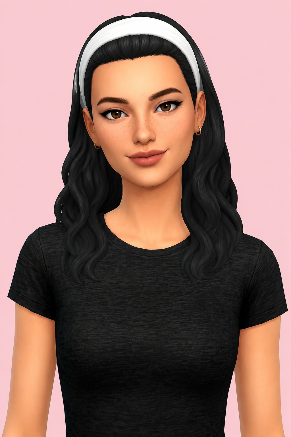 Zoe Hair custom content (CC) for Sims 4 by oakiyo