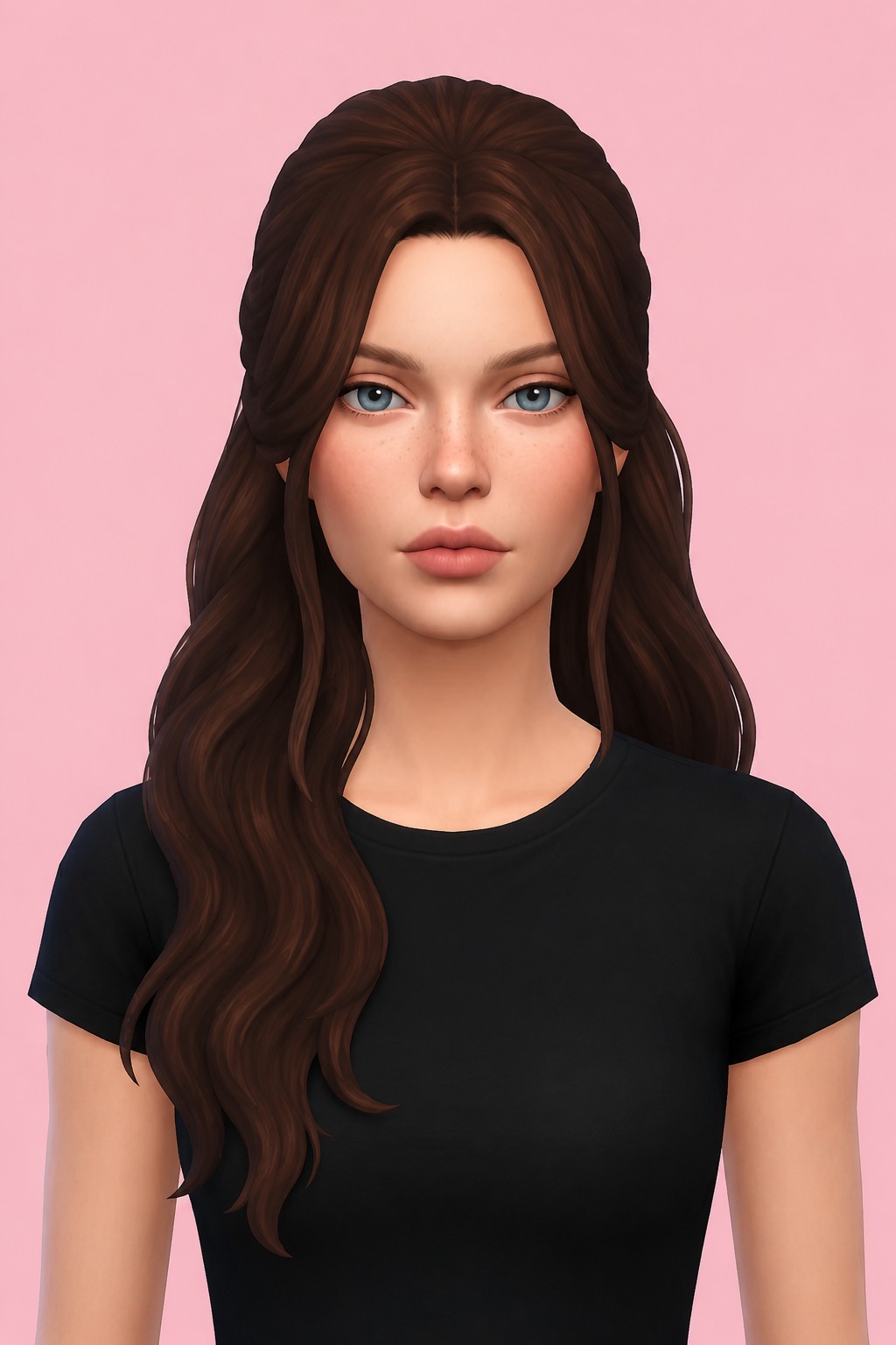 Rosie Hair custom content (CC) for Sims 4 by oakiyo