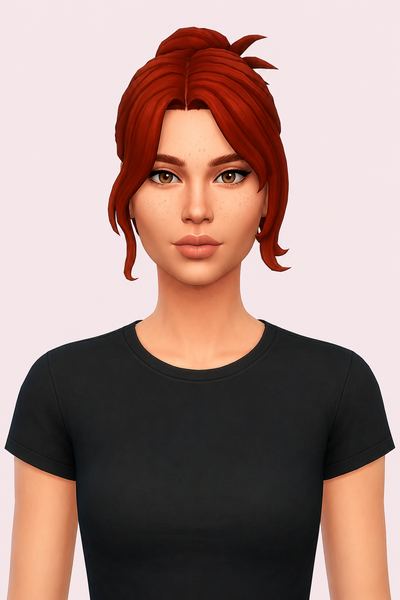 Matilda Hair custom content (CC) for Sims 4 by oakiyo