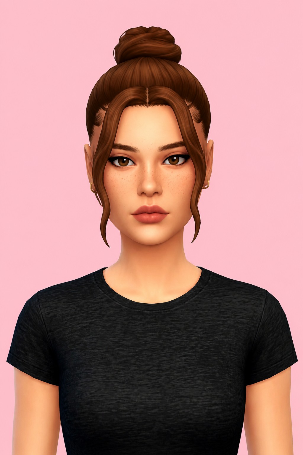 Blair Hair custom content (CC) for Sims 4 by oakiyo