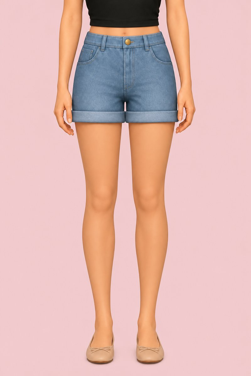 Jean Shorts custom content (CC) for Sims 4 by oakiyo
