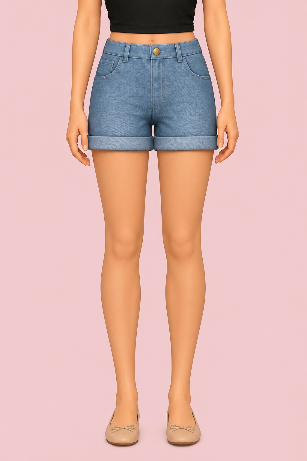 Jean Shorts custom content (CC) for Sims 4 by oakiyo