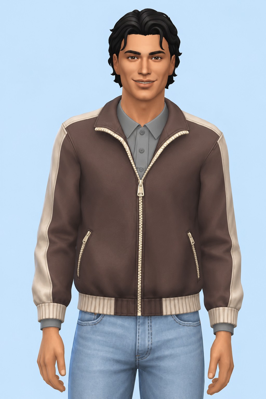 Windbreaker Jacket custom content (CC) for Sims 4 by oakiyo