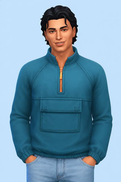 Windbreaker Jacket custom content (CC) for Sims 4 by oakiyo