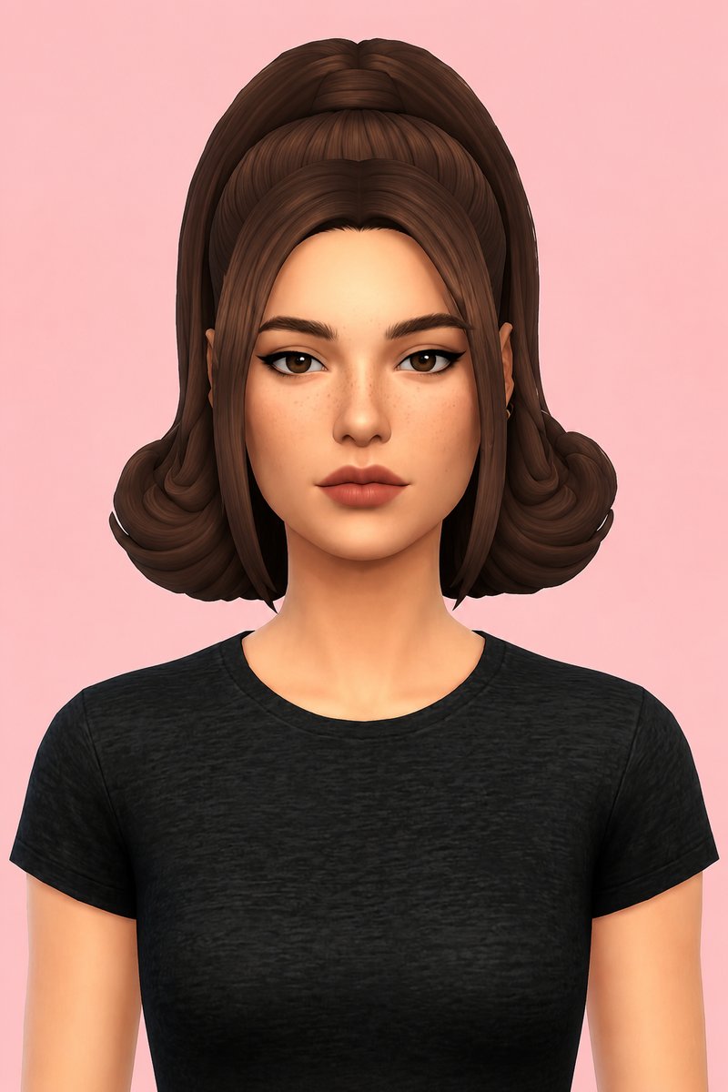 Harper Hair custom content (CC) for Sims 4 by oakiyo