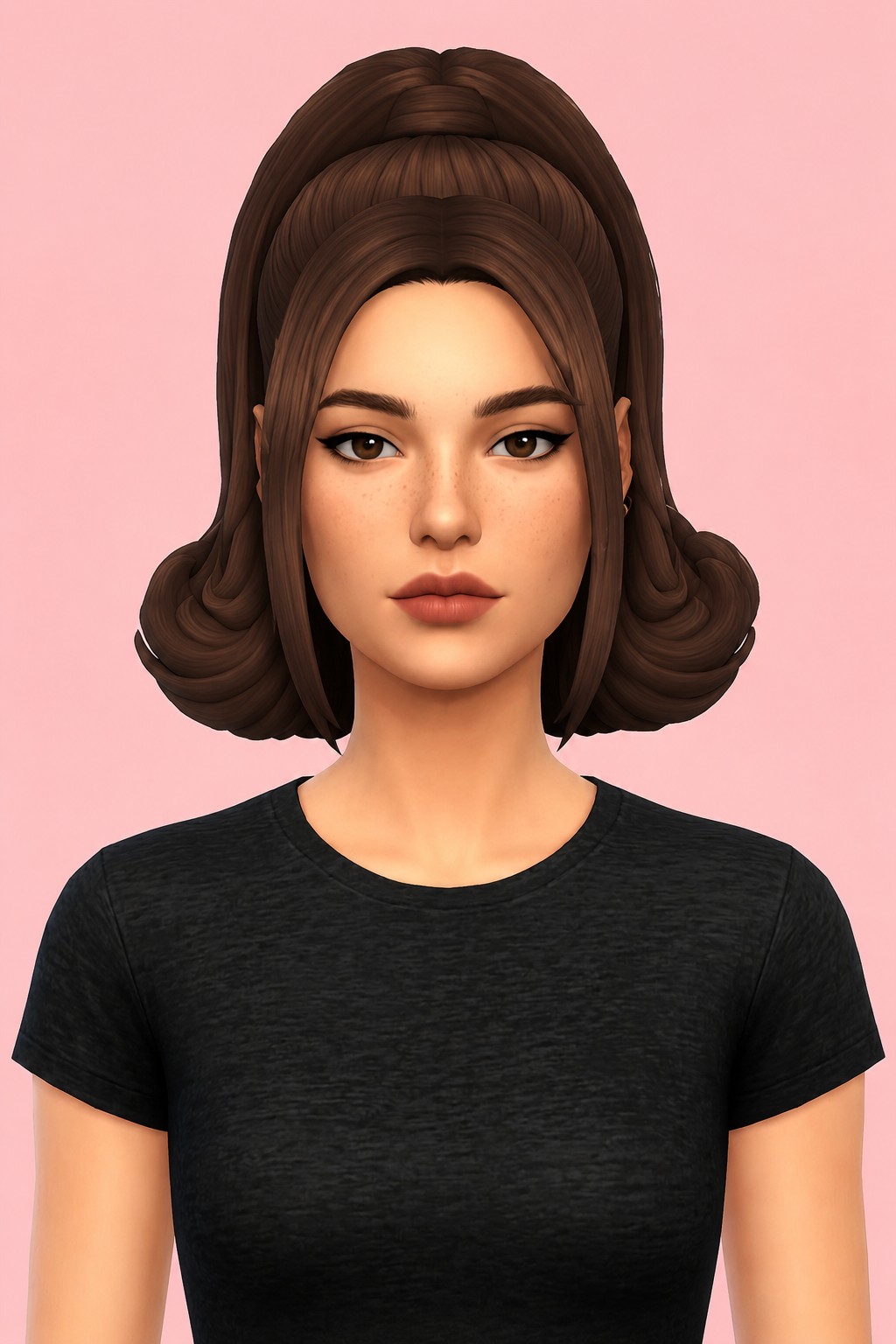 Harper Hair custom content (CC) for Sims 4 by oakiyo