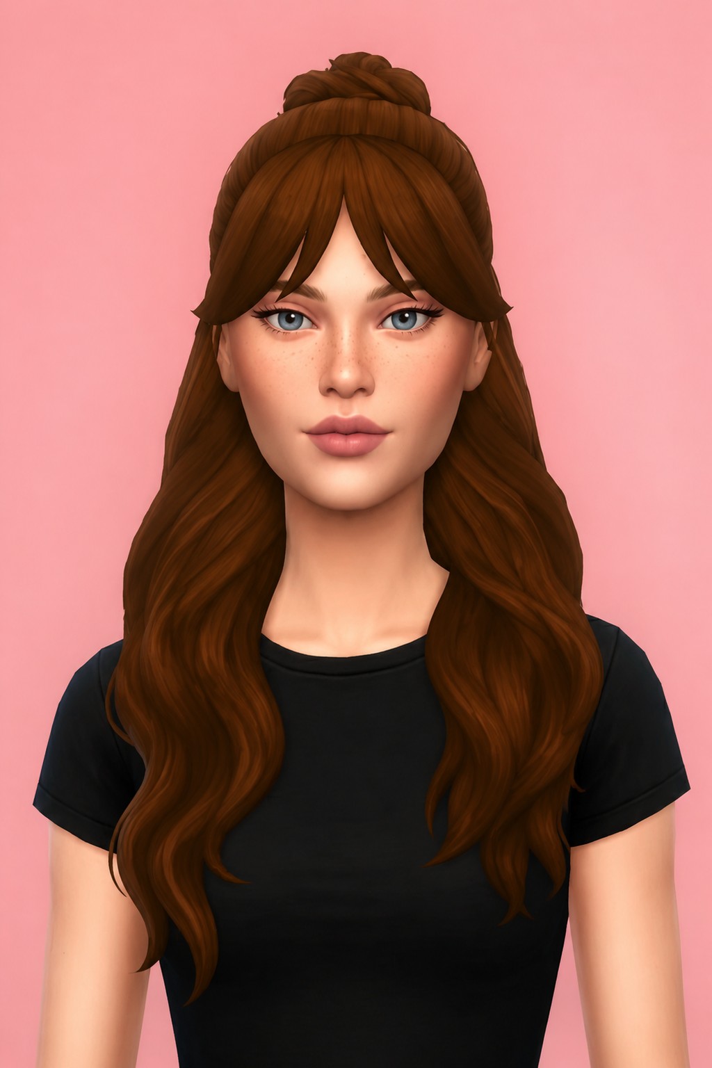 Kiera Hair custom content (CC) for Sims 4 by oakiyo