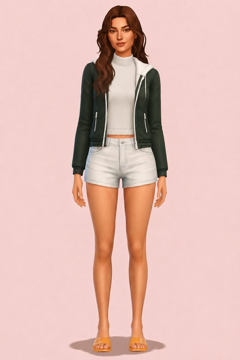 Brie Jacket - Sweater Recolour custom content (CC) for Sims 4 by oakiyo