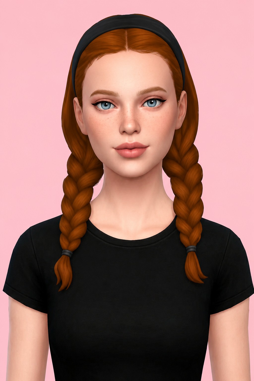 Layla Hair custom content (CC) for Sims 4 by oakiyo