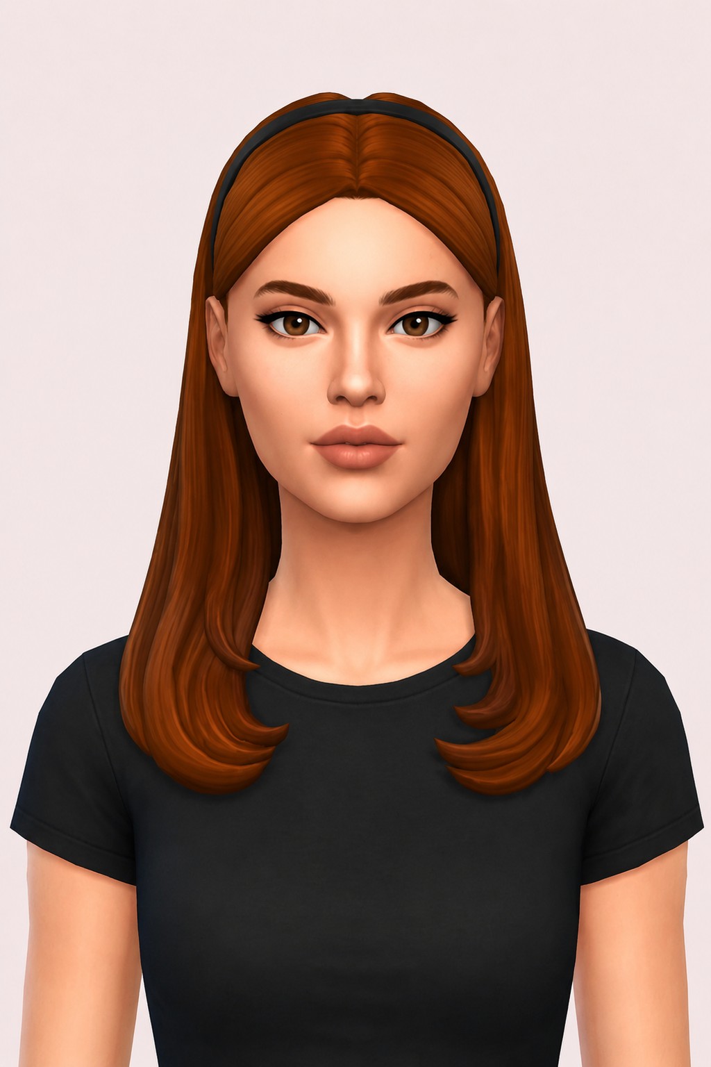 Ruby Hair custom content (CC) for Sims 4 by oakiyo