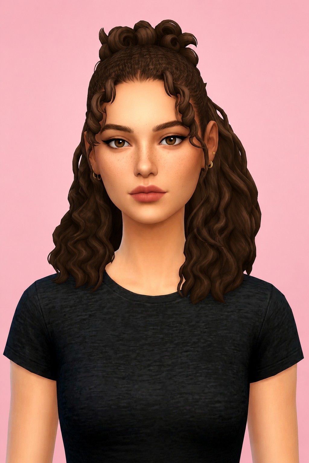 Evie Hair custom content (CC) for Sims 4 by oakiyo