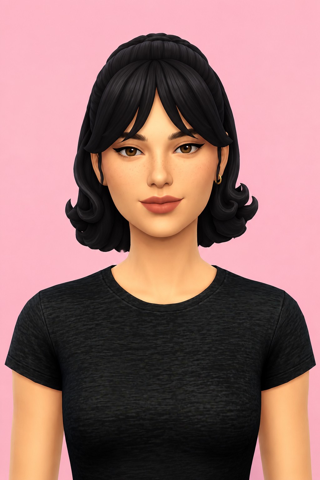 Quinn Hair custom content (CC) for Sims 4 by oakiyo