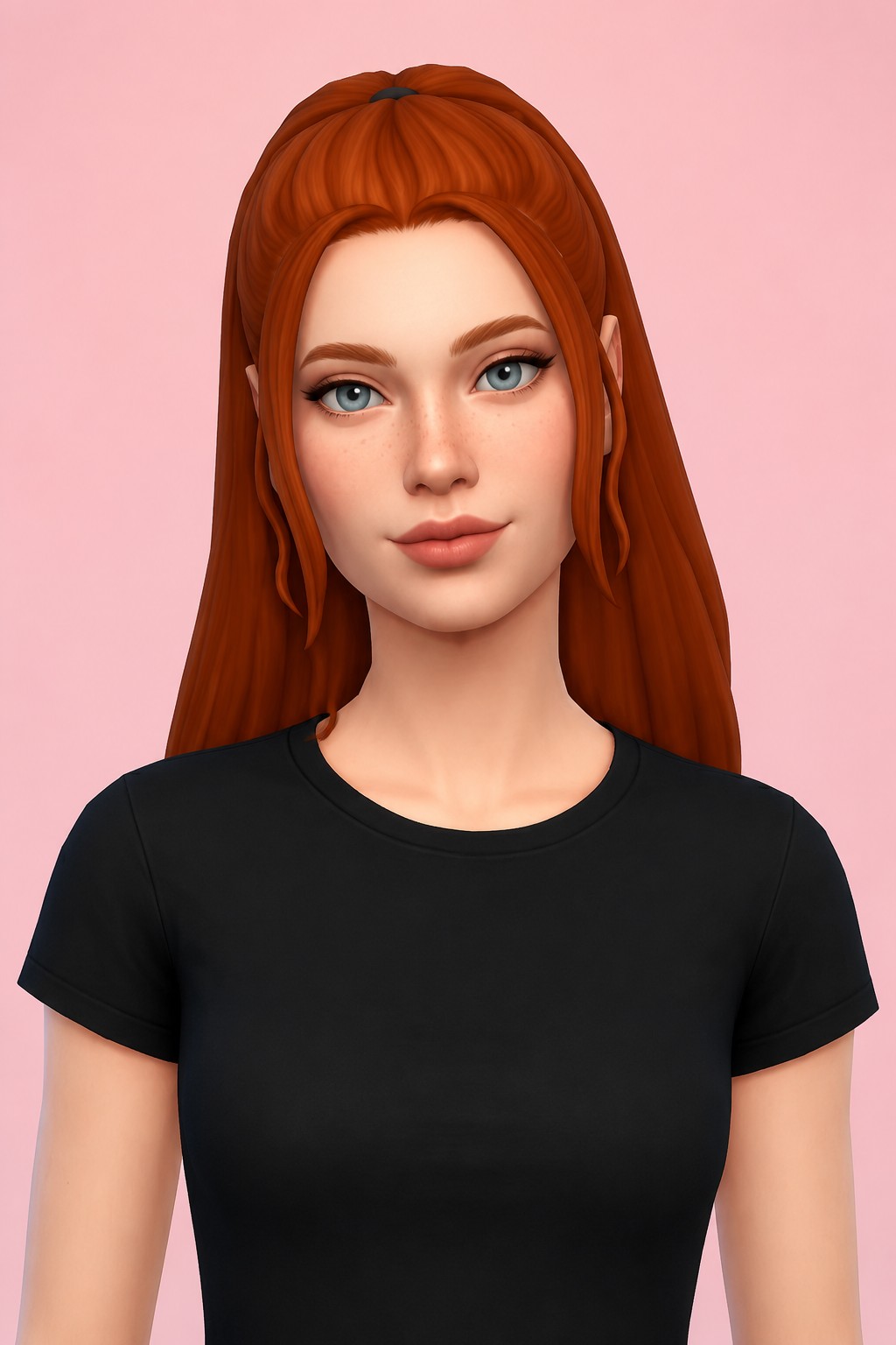 Esme Hair custom content (CC) for Sims 4 by oakiyo