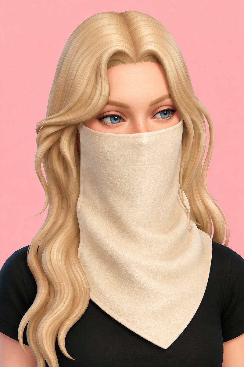 Face Veil custom content (CC) for Sims 4 by marsmerizingsims
