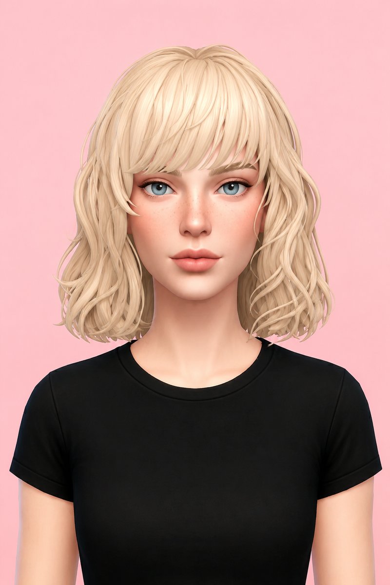 Emily RE9 Hair custom content (CC) for Sims 4 by johnnysims