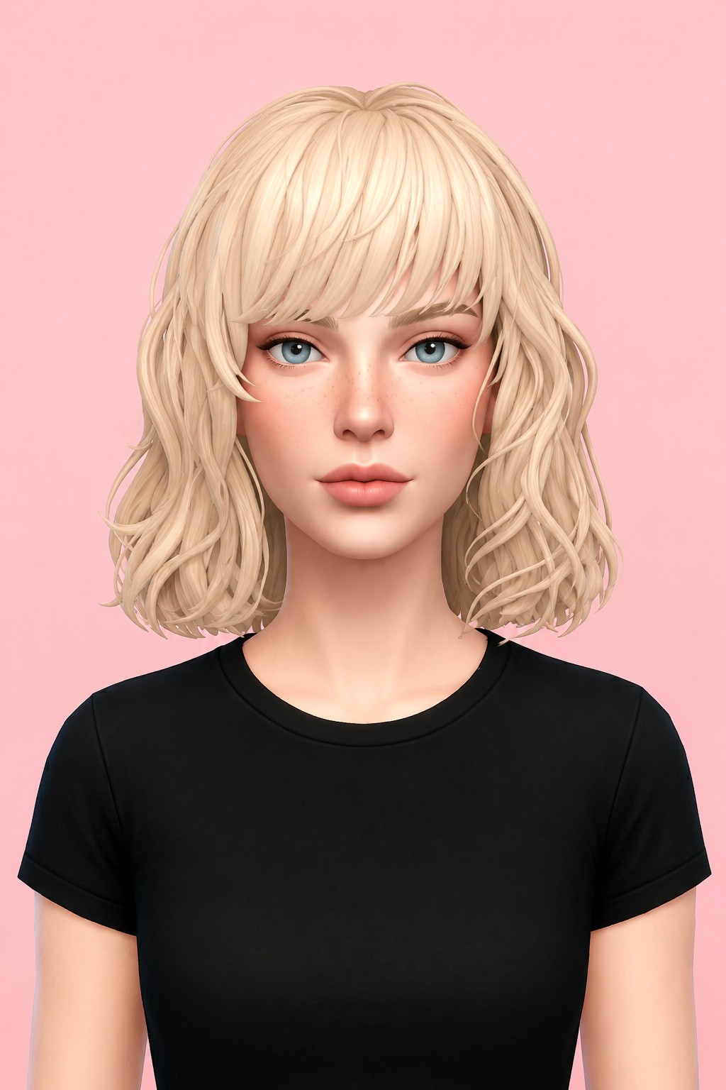 Emily RE9 Hair custom content (CC) for Sims 4 by johnnysims