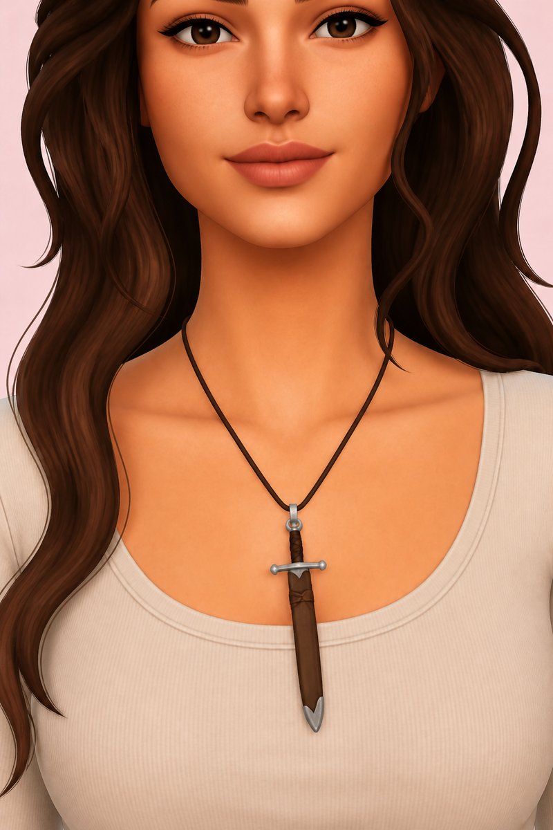Hilda Sword Necklace custom content (CC) for Sims 4 by marsmerizingsims