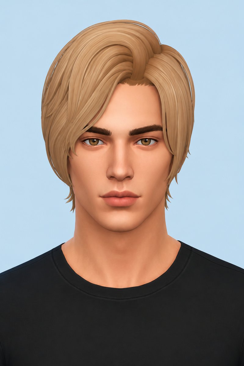 Leon RE9 Hair custom content (CC) for Sims 4 by johnnysims
