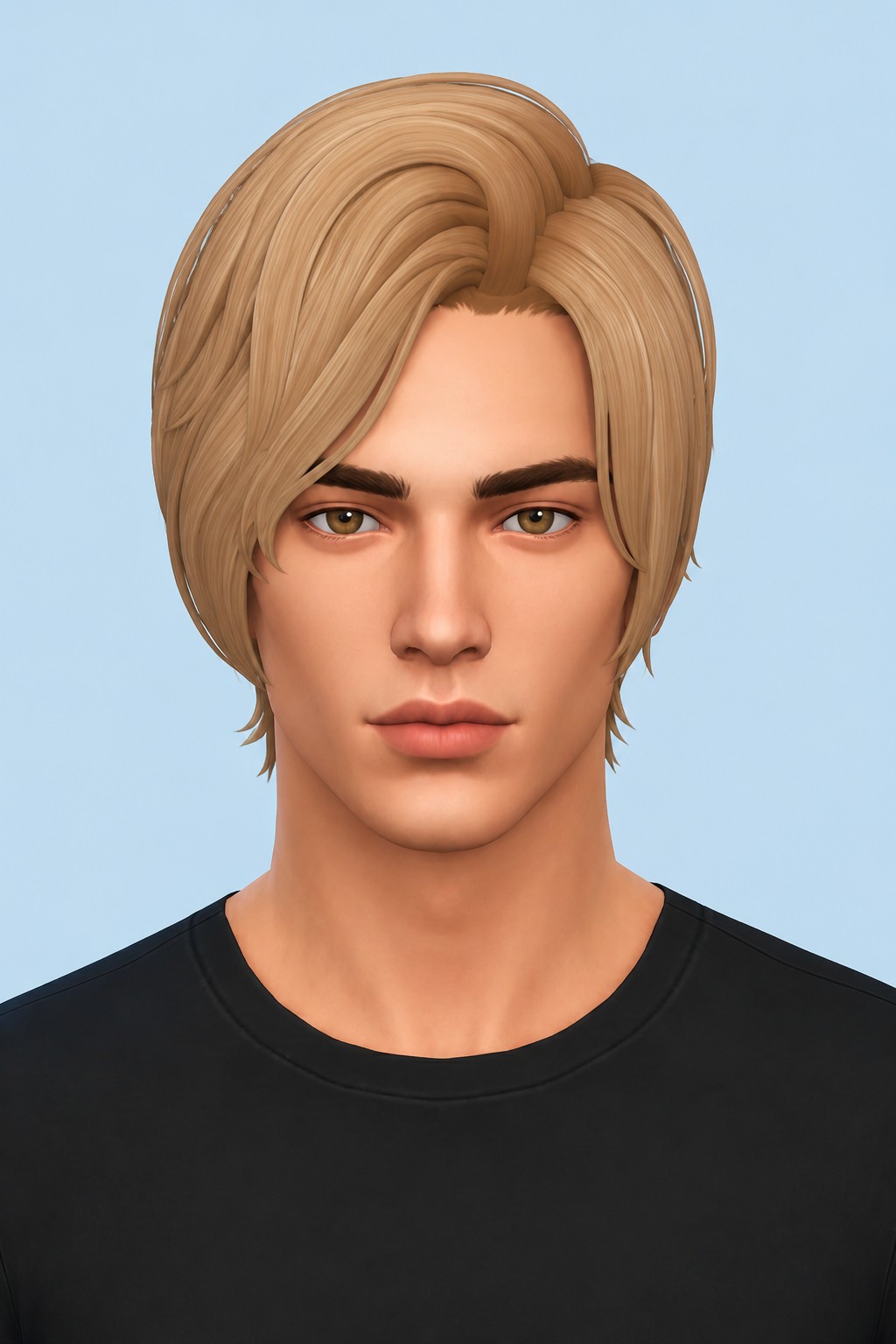 Leon RE9 Hair custom content (CC) for Sims 4 by johnnysims