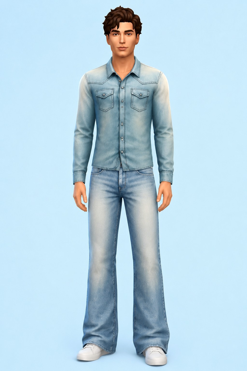 Denim On Denim Guys (Public May 10th) custom content (CC) for Sims 4 by marsmerizingsims