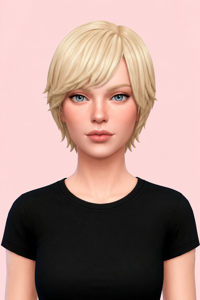 Sherry RE9 Hair custom content (CC) for Sims 4 by johnnysims