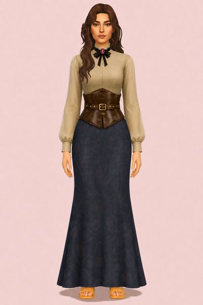 Carmen Dress custom content (CC) for Sims 4 by marsmerizingsims
