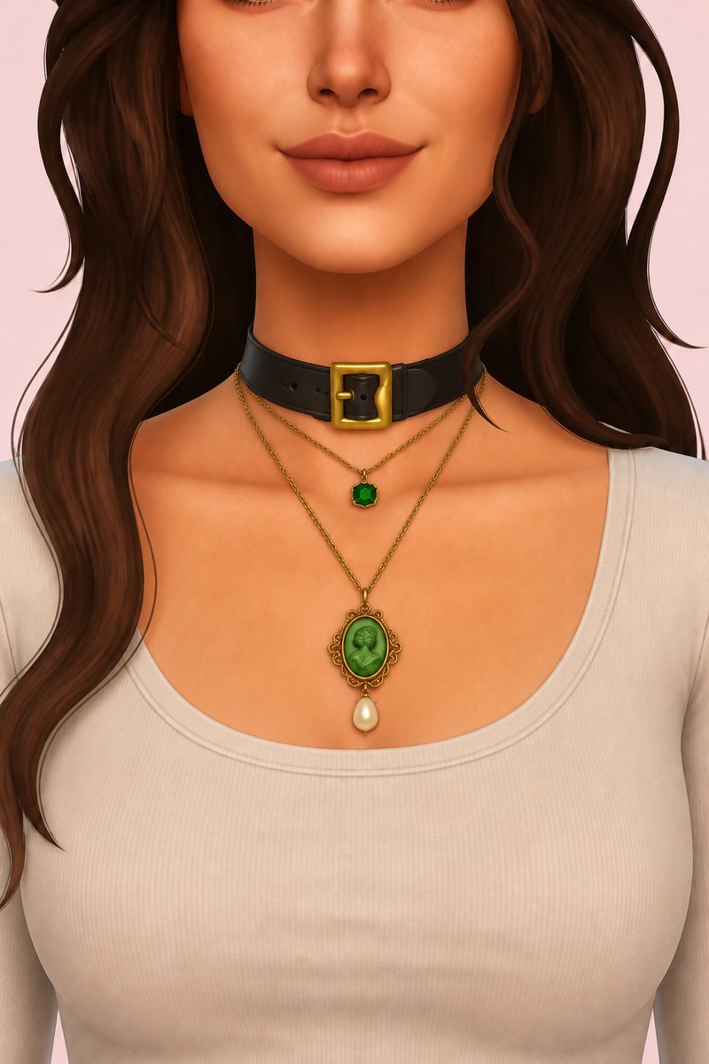 Bathory Necklace custom content (CC) for Sims 4 by marsmerizingsims