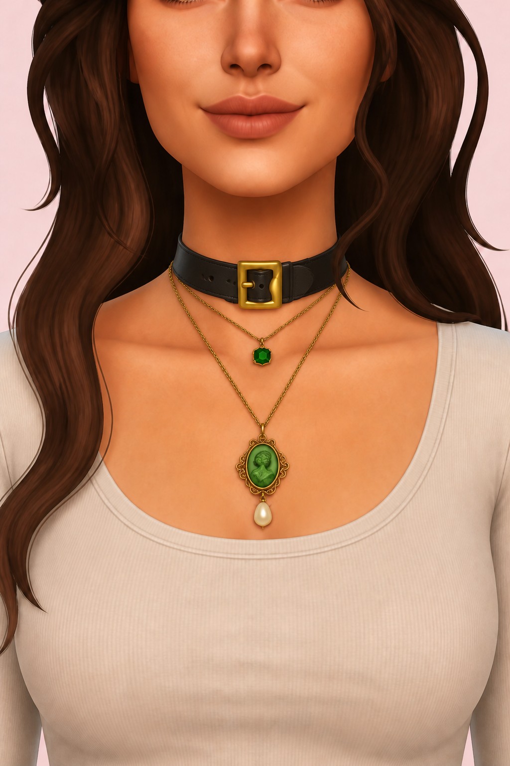 Bathory Necklace custom content (CC) for Sims 4 by marsmerizingsims