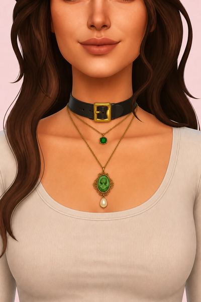 Bathory Necklace custom content (CC) for Sims 4 by marsmerizingsims