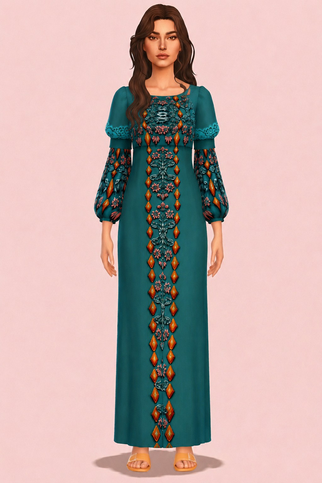 Amelia Dress custom content (CC) for Sims 4 by marsmerizingsims