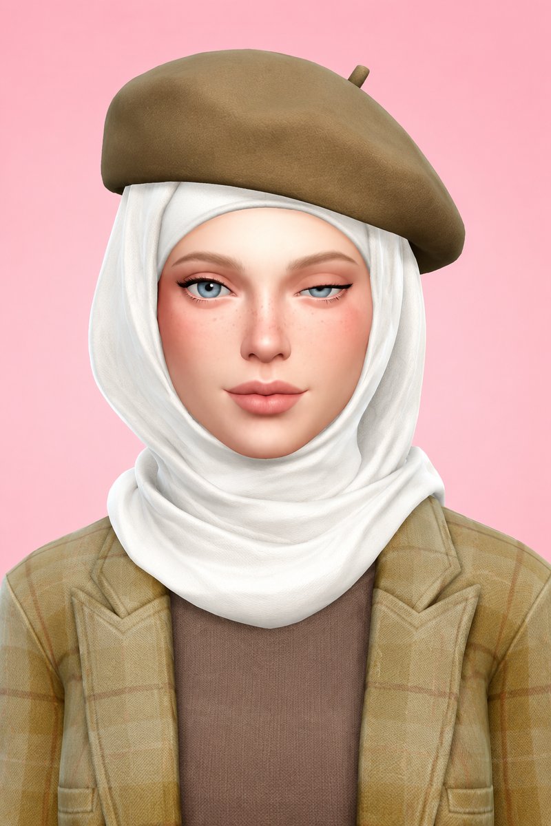 Aghni Hijab custom content (CC) for Sims 4 by marsmerizingsims