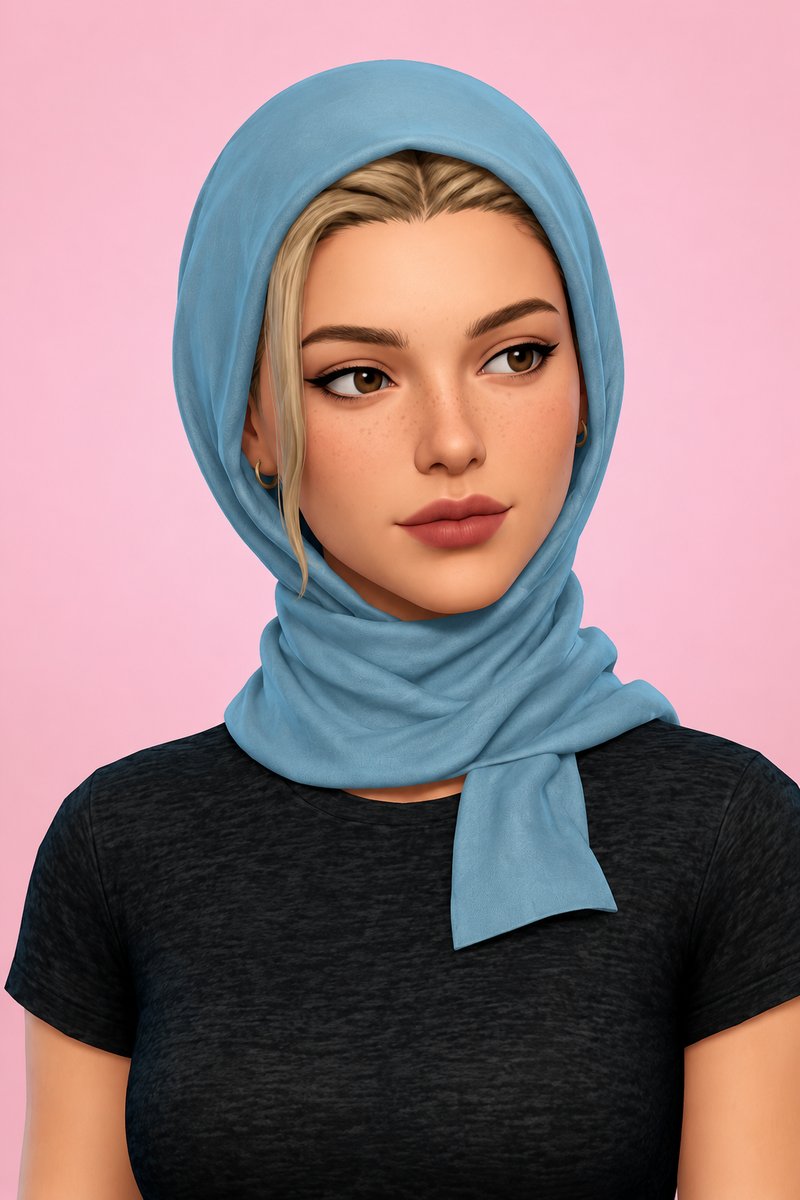 Bailey Hair Hijab 78 custom content (CC) for Sims 4 by marsmerizingsims