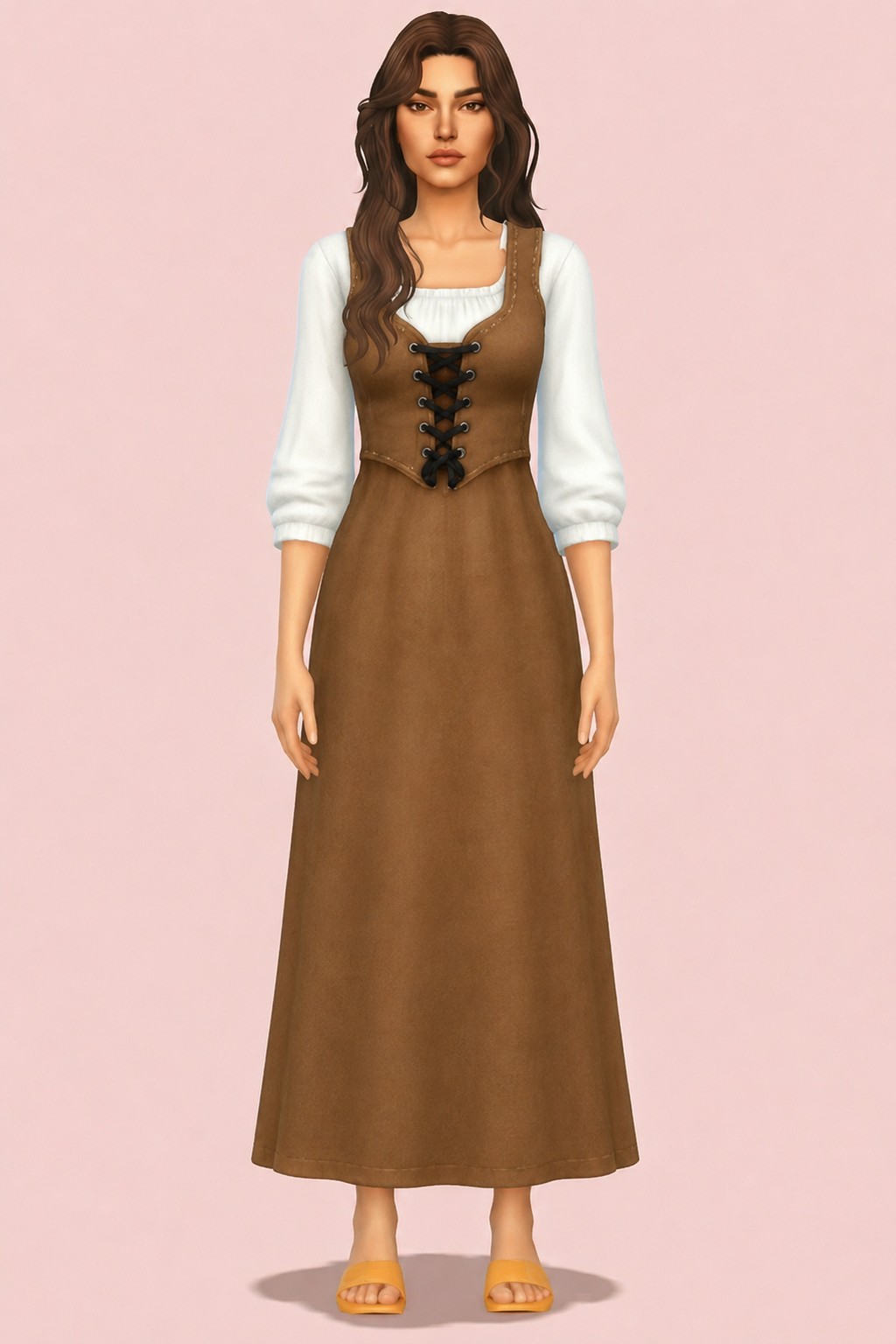 Castle Dweller Annie Dress custom content (CC) for Sims 4 by marsmerizingsims