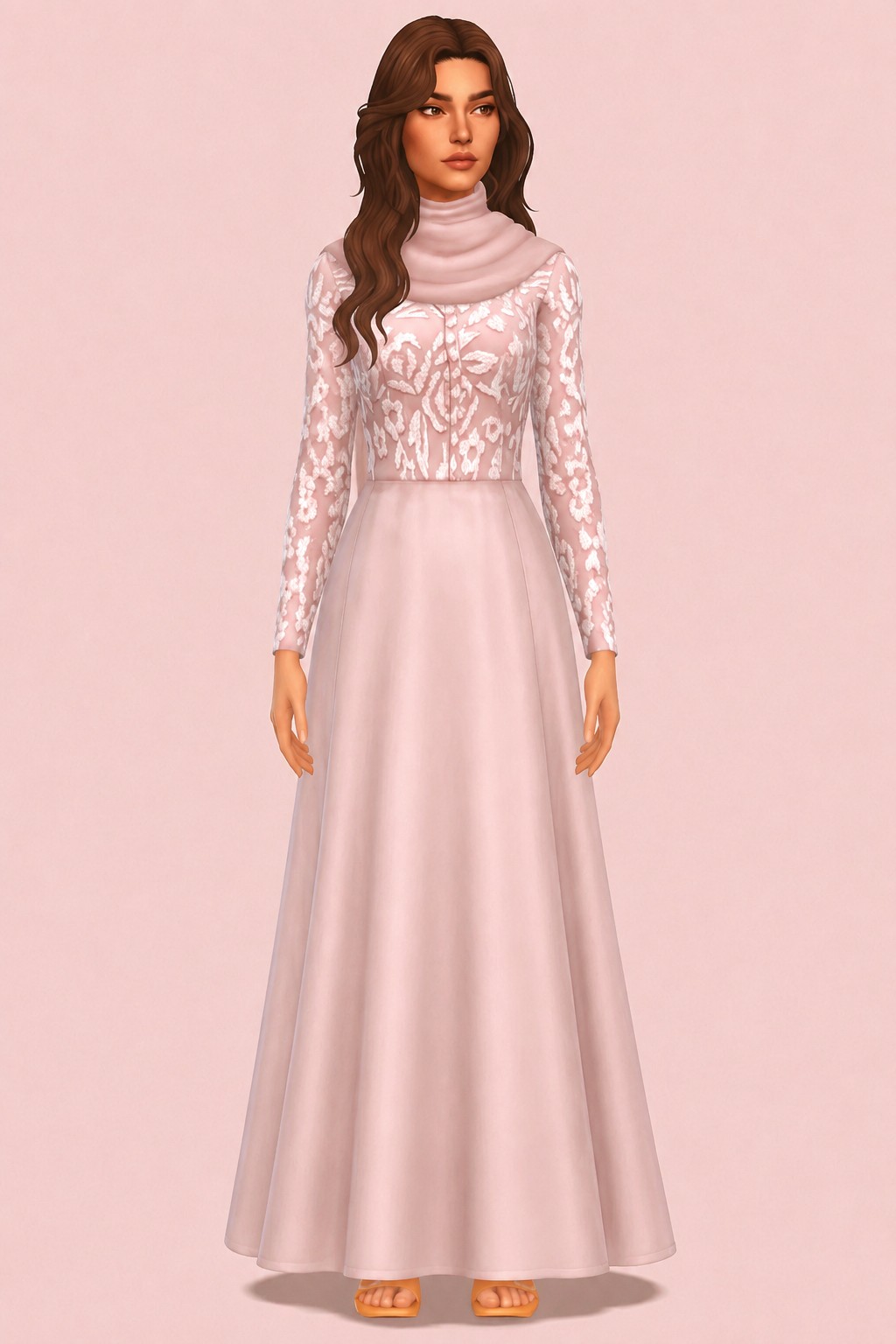 Amina Dress custom content (CC) for Sims 4 by marsmerizingsims