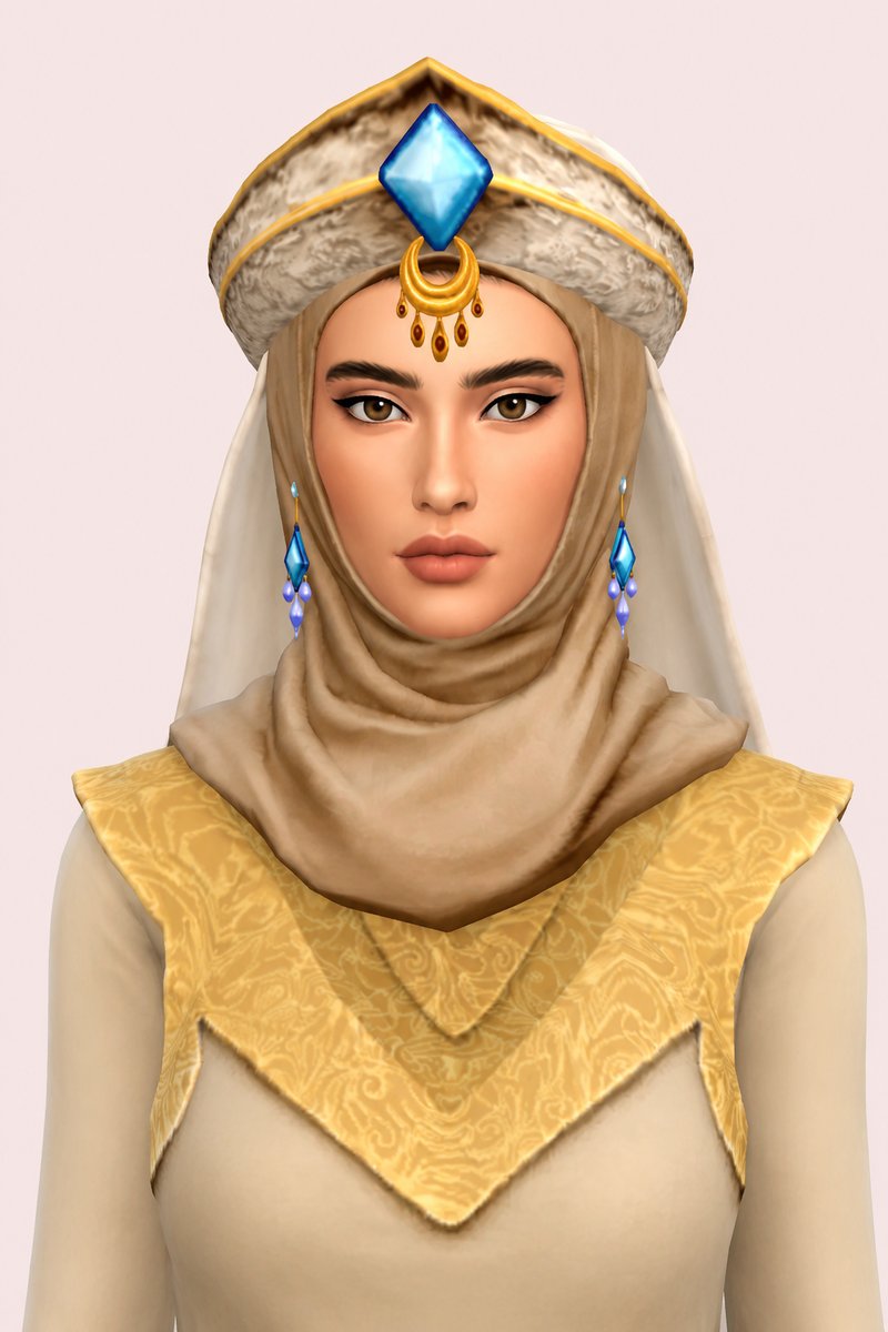 Noora Hijab 70 custom content (CC) for Sims 4 by marsmerizingsims