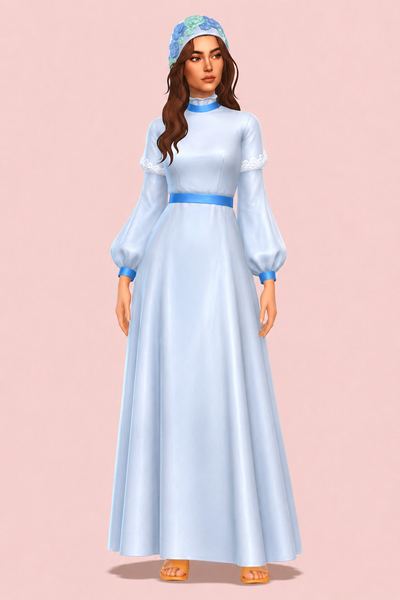 Qiara Dress custom content (CC) for Sims 4 by marsmerizingsims