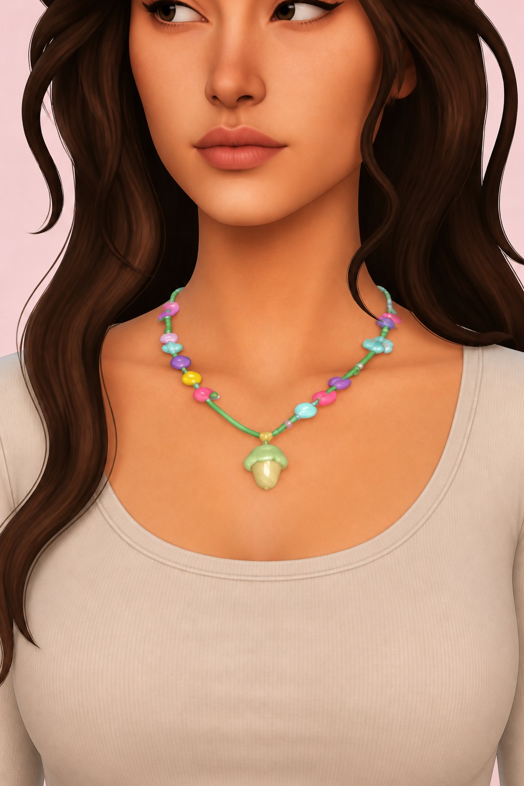 Stanley Necklace custom content (CC) for Sims 4 by marsmerizingsims