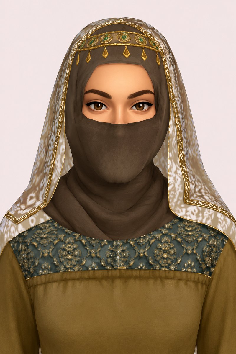 Parvaneh 2.0 Hijab custom content (CC) for Sims 4 by marsmerizingsims
