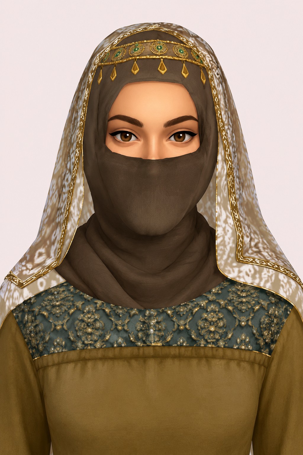 Parvaneh 2.0 Hijab custom content (CC) for Sims 4 by marsmerizingsims