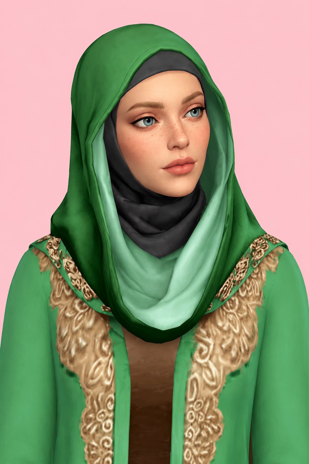 Mahine Hijab 67 custom content (CC) for Sims 4 by marsmerizingsims