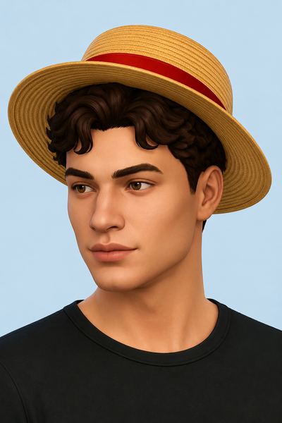 Straw Hat ver.2 (Free!) custom content (CC) for Sims 4 by marsmerizingsims
