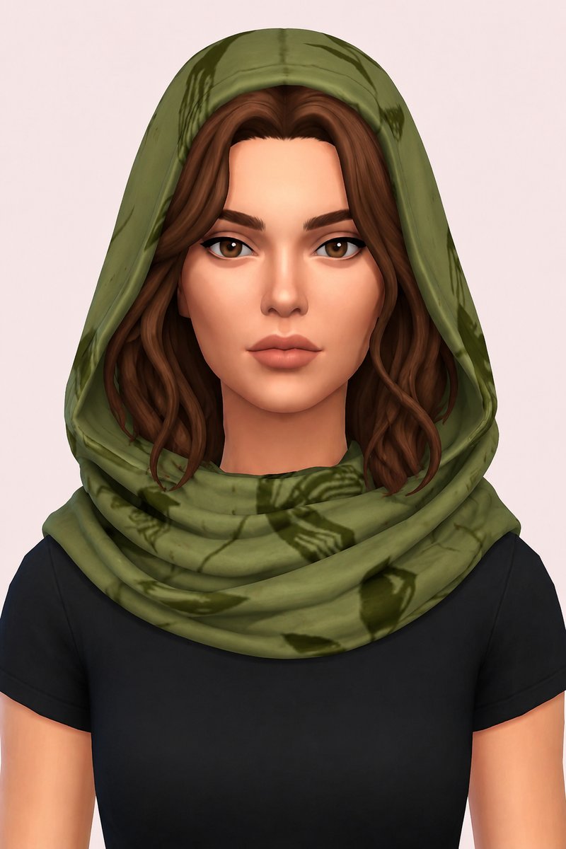 Dahlia Hooded custom content (CC) for Sims 4 by marsmerizingsims