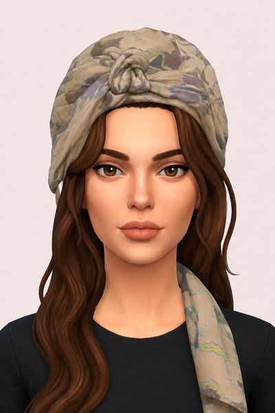Violet Headwrap custom content (CC) for Sims 4 by marsmerizingsims