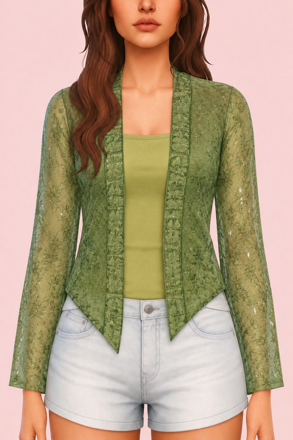 Kebaya Alena Top custom content (CC) for Sims 4 by marsmerizingsims