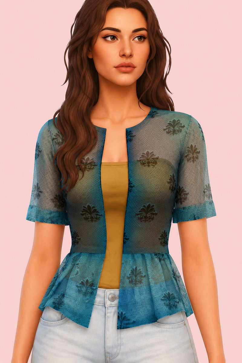 Kebaya Kinanti Top custom content (CC) for Sims 4 by marsmerizingsims