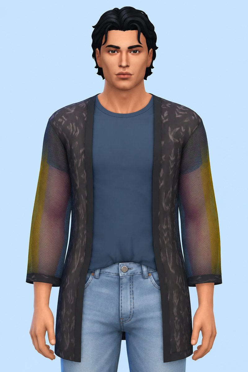 Black Jack Kimono custom content (CC) for Sims 4 by marsmerizingsims