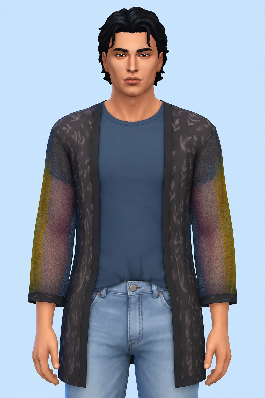 Black Jack Kimono custom content (CC) for Sims 4 by marsmerizingsims